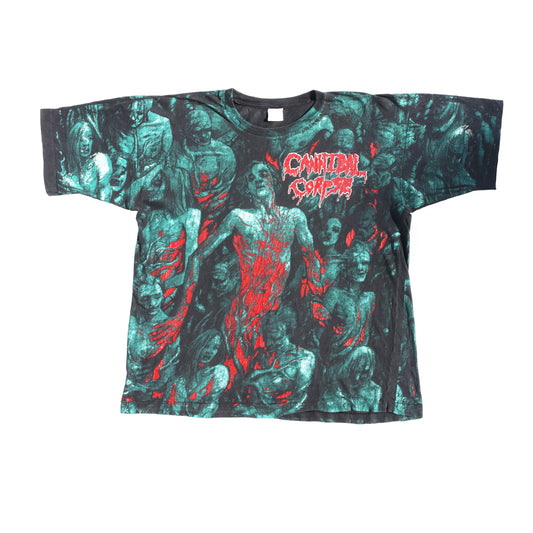 1994 Cannibal Corpse The Bleeding All Over Print (L)